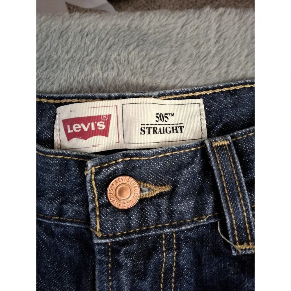 Levis 505 Regular Jeans Boys 30x30‎ 20 Reg Dark Blue Straight Leg.